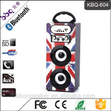 BBQ KBQ-604 Karaoke system 1200mAh Best Bluetooth Speaker Outdoor wireless Audio Wooden Box With FM Radio USB